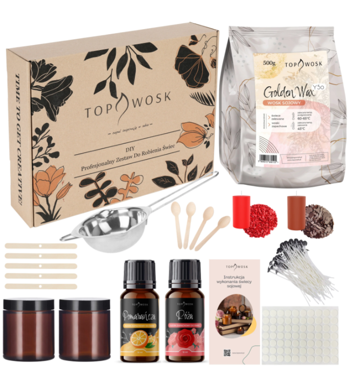 Jakie elementy zawiera zestaw do robienia świec?